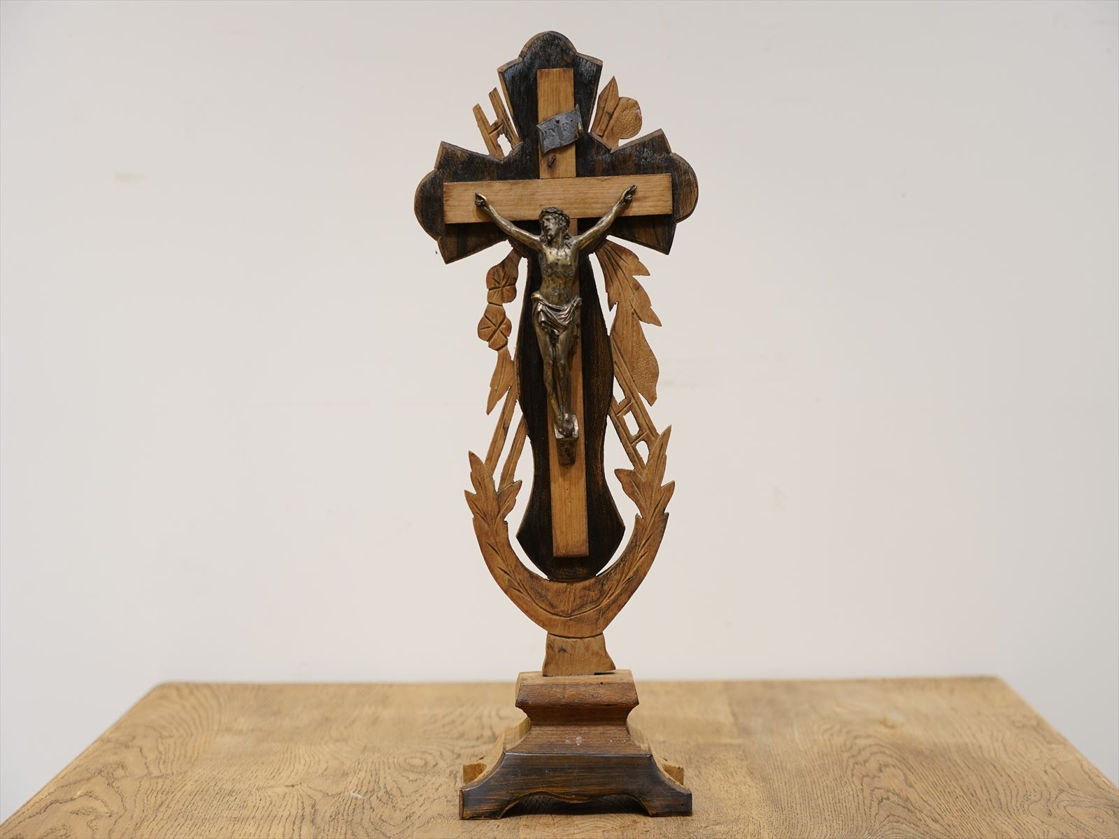 磔刑像 フランス アンティーク 十字架 クロス 旅行用小祭壇 オラトリー 